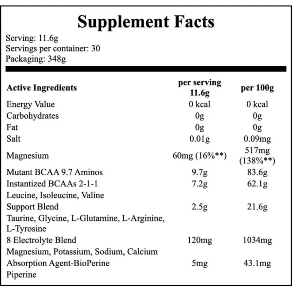 Mutant BCAA 9.7 - 348g - Image 2